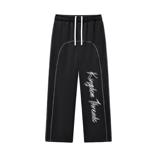 Contrast-Stitched Fleece Sweatpants